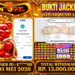 BUKTI WITHDRAW LILINTOGEL KEMENANGAN JACKPOT DI SUGAR RUSH 1000 03 May 2026