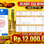 BUKTI WITHDRAW LILINTOGEL KEMENANGAN JACKPOT DI HONGKONG POOLS 22 June 2026