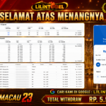 BUKTI WITHDRAW LILINTOGEL KEMENANGAN JACKPOT DI TOGEL TOTOMACAU23 21 Juli 2026