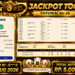 BUKTI WITHDRAW LILINTOGEL KEMENANGAN JACKPOT DI TOTOMACAU 16 01 Aug 2026